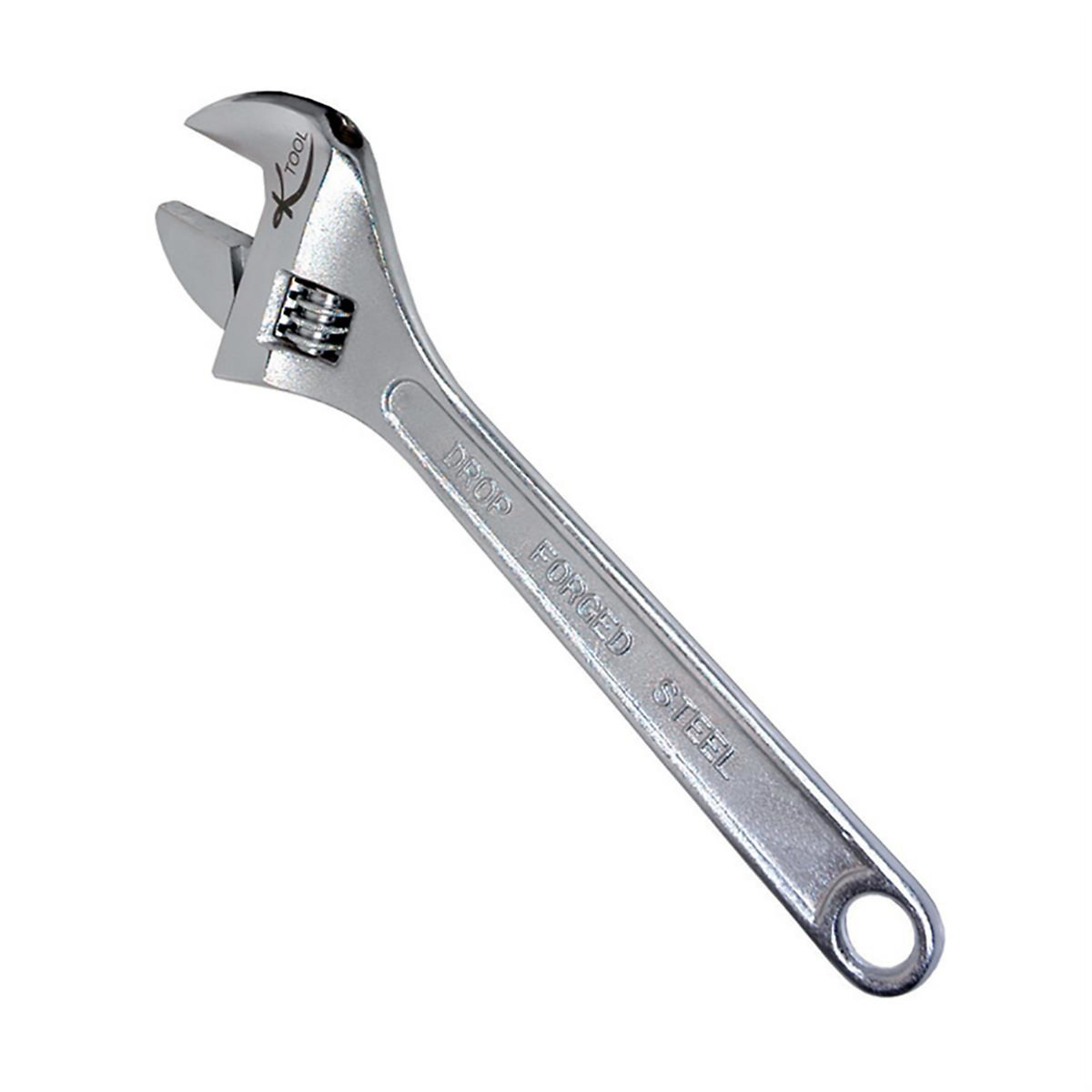 K-Tool International Adjustable Wrench — 15in. Length, 1-7/8in. Jaw Capacity, Chrome Plated, Model# KTI48015